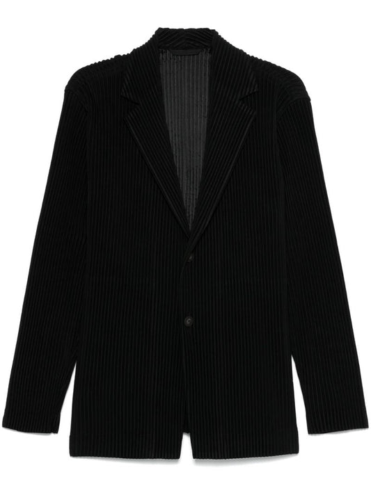 Black Pleated Blazer