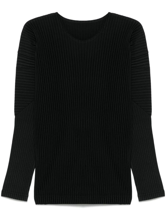 Black Pleated T-shirt