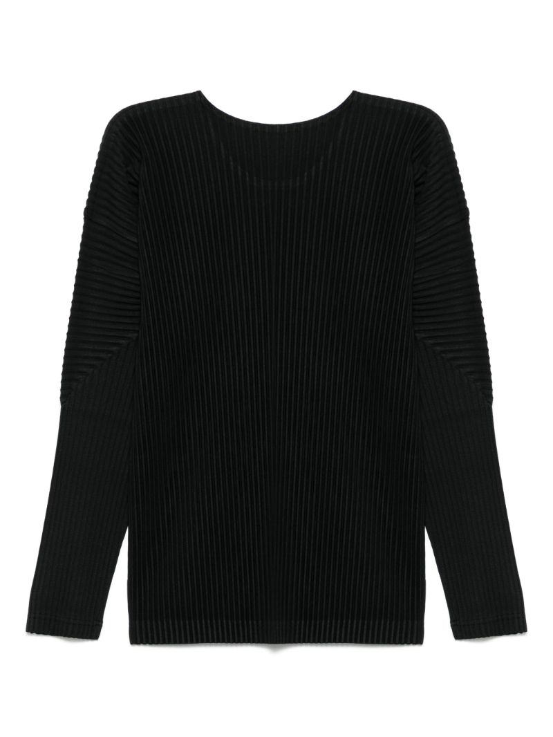 Black Pleated T-shirt