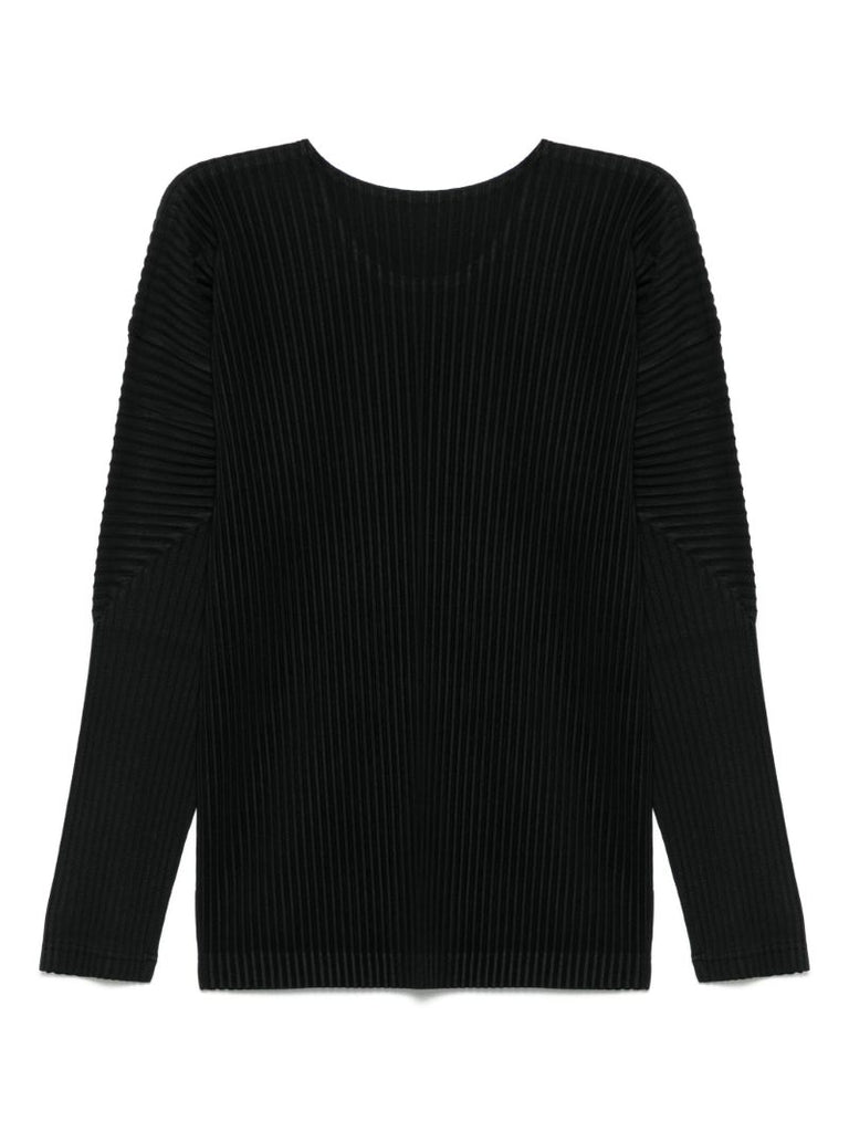 Black Pleated T-shirt