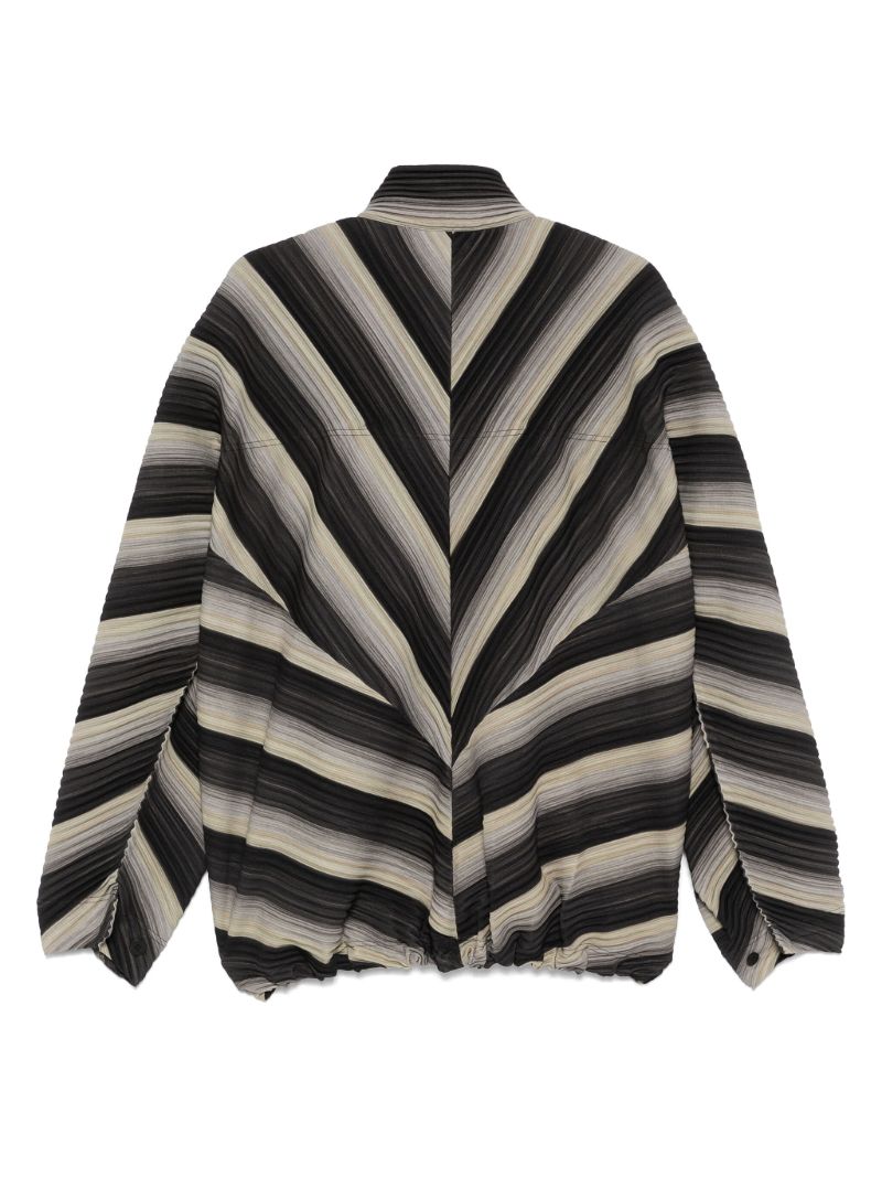 Black Pleated Shirt Jacket