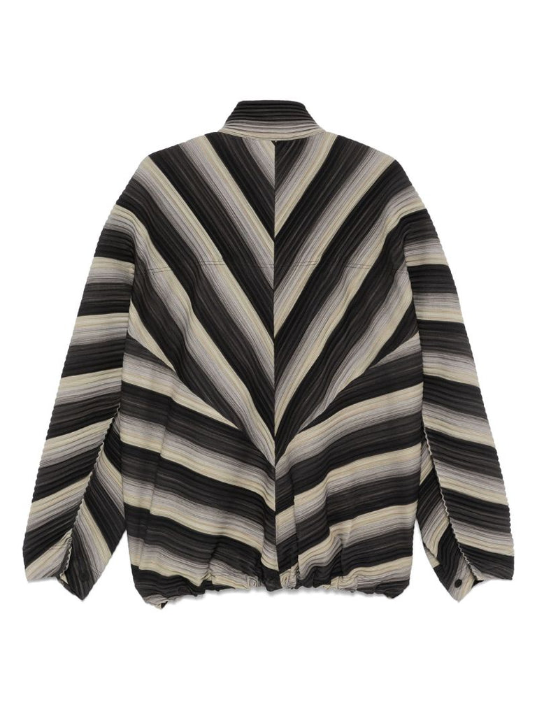 Black Pleated Shirt Jacket