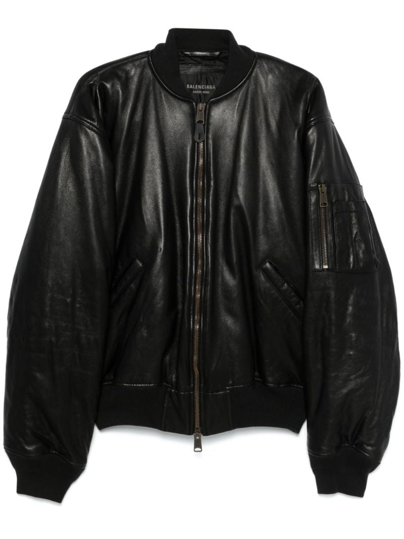 Leather Bomber Jacket