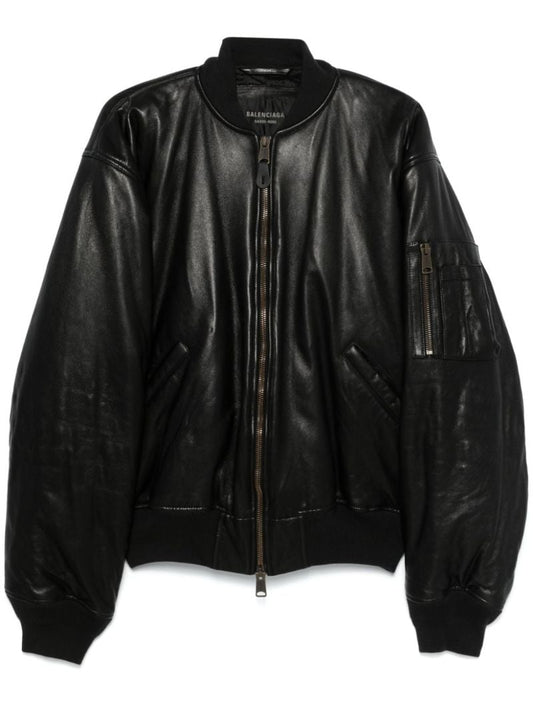 Leather Bomber Jacket