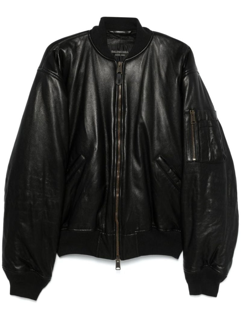 Leather Bomber Jacket