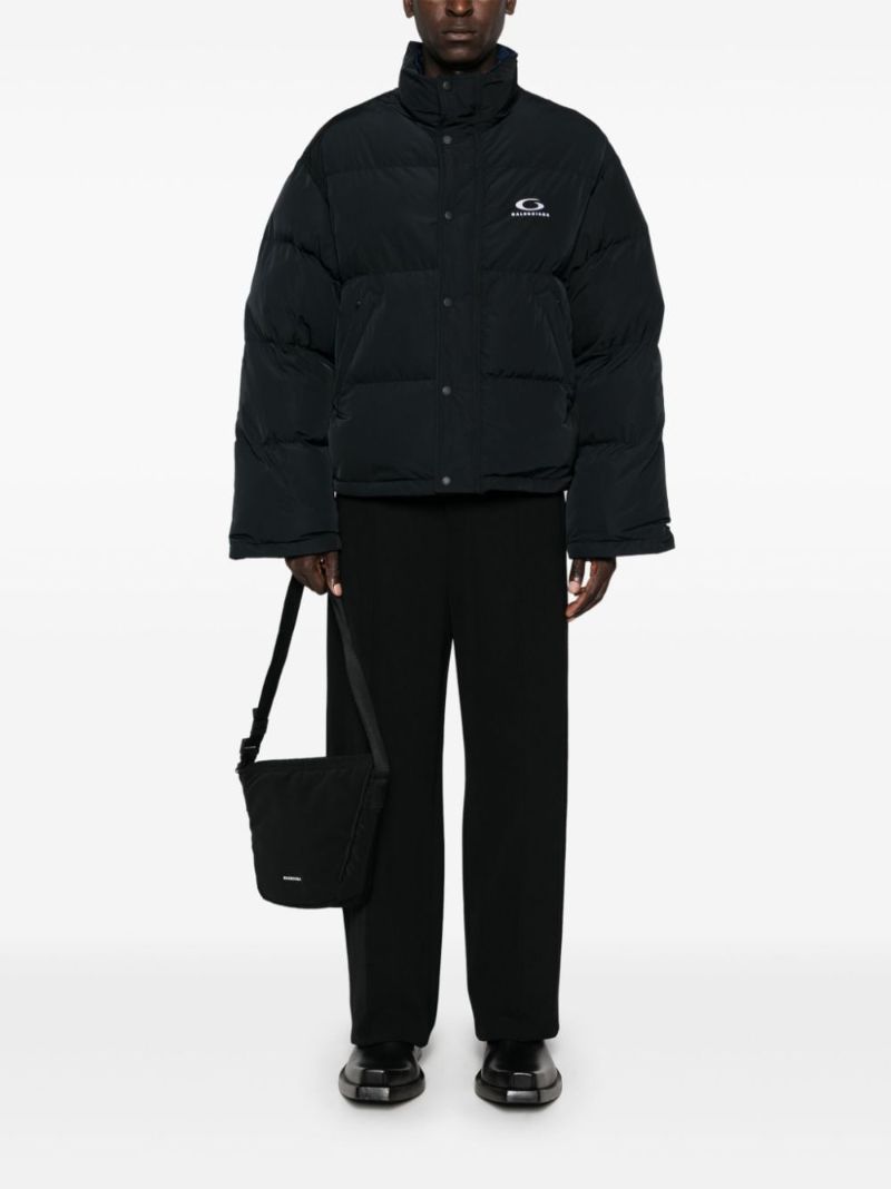 Logo-embroidered Reversible Puffer Jacket