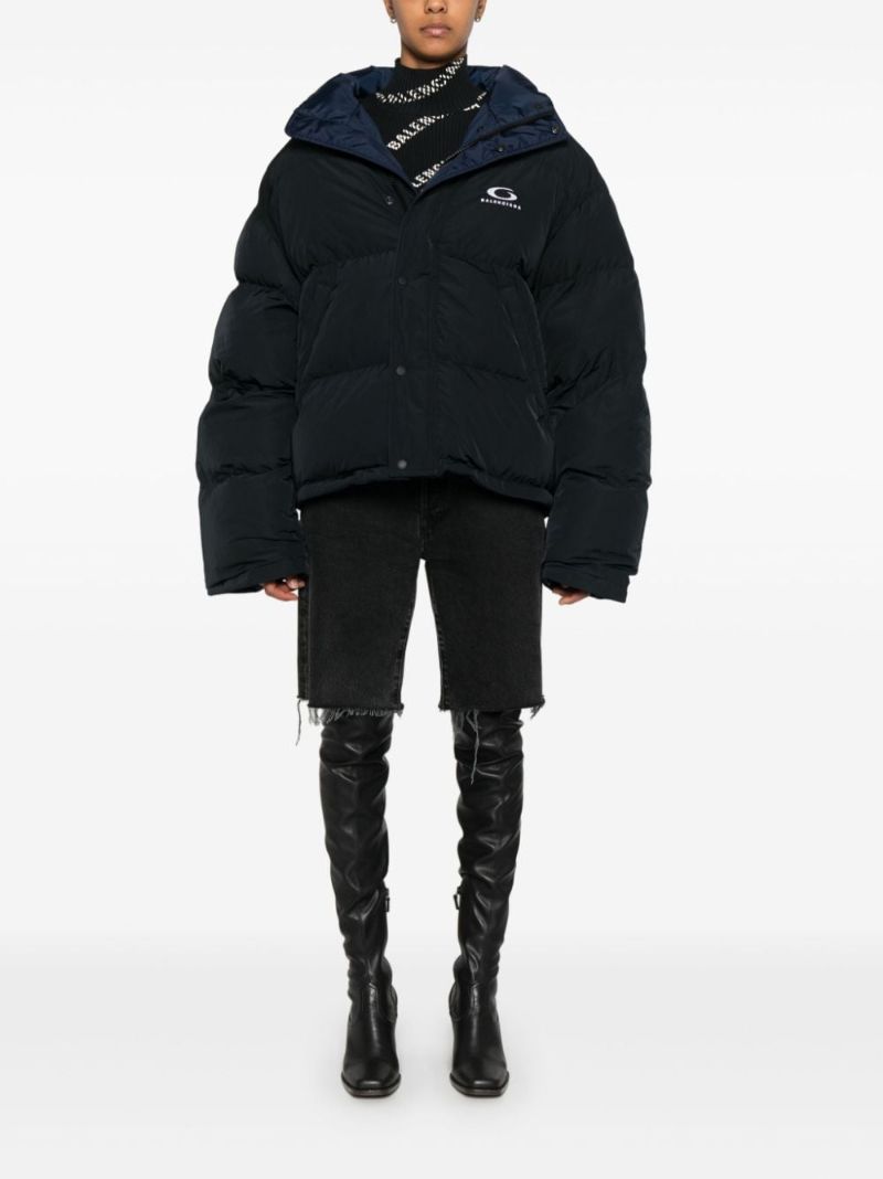Logo-embroidered Reversible Puffer Jacket
