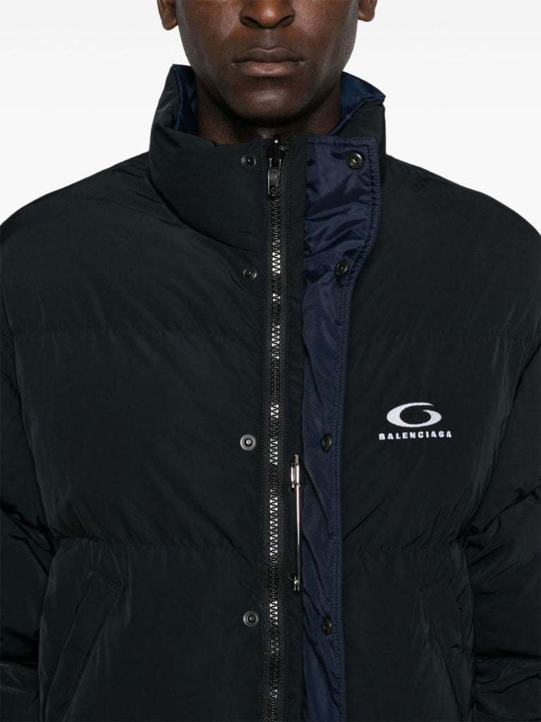 Logo-embroidered Reversible Puffer Jacket