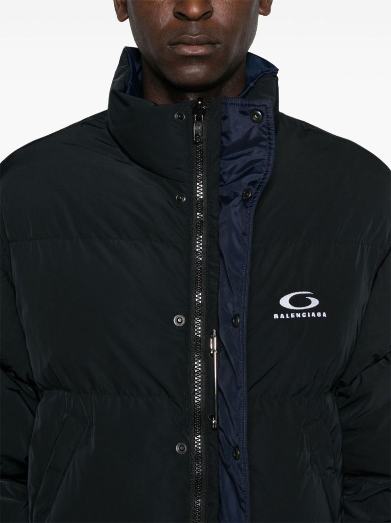 Logo-embroidered Reversible Puffer Jacket