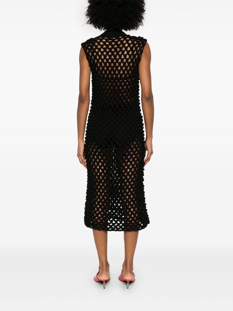 Black Crochet-knit Dressbl