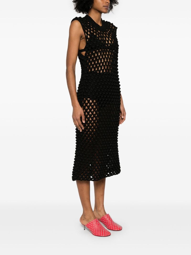 Black Crochet-knit Dressbl