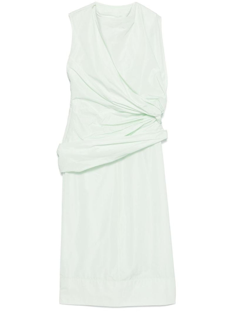 White Gathered Dress