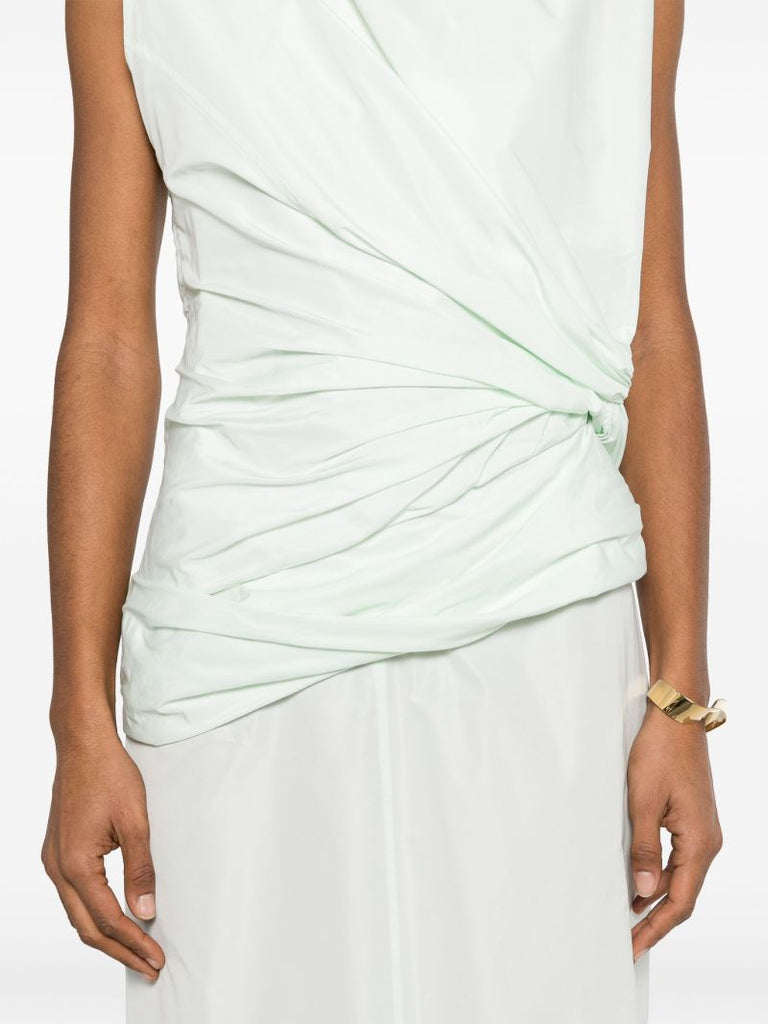 White Gathered Dress