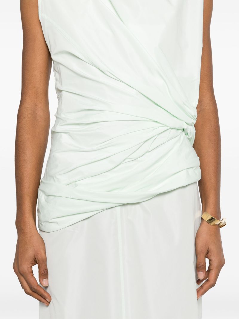 White Gathered Dress