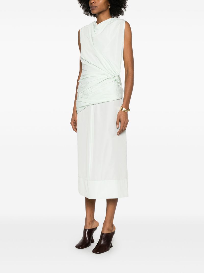 White Gathered Dress