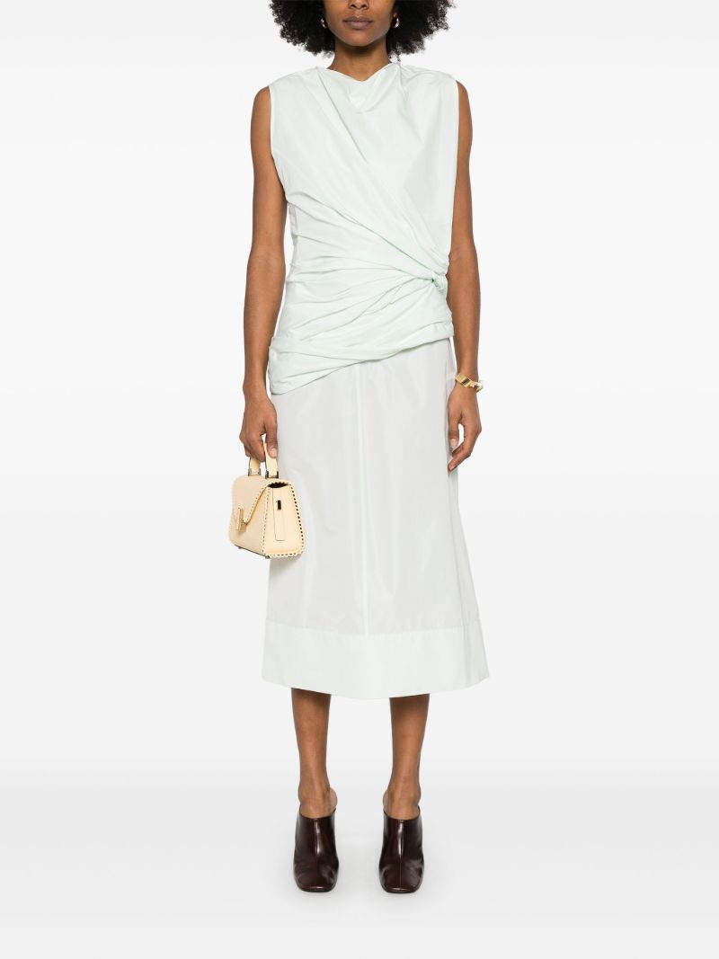 White Gathered Dress