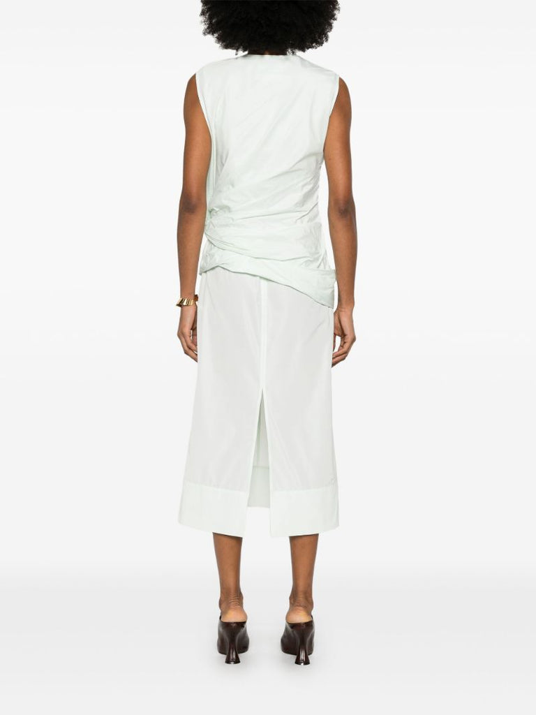 White Gathered Dress