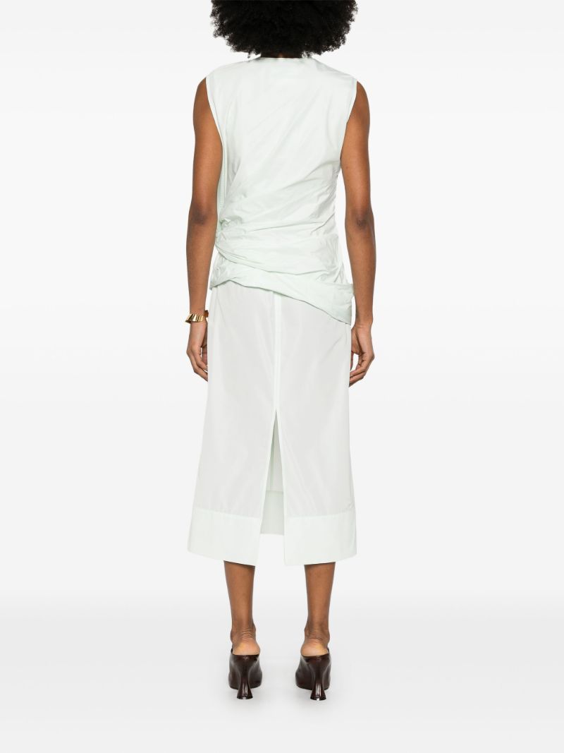 White Gathered Dress