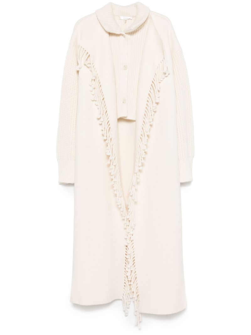 Fringed Wool Coat