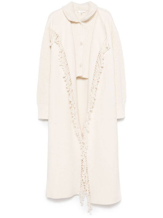 Fringed Wool Coat