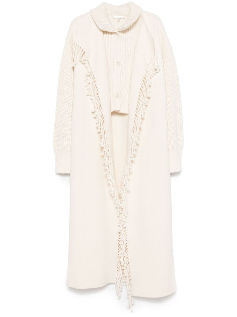 Fringed Wool Coat