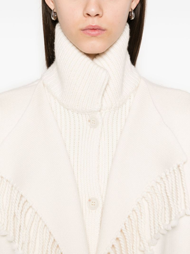 Fringed Wool Coat