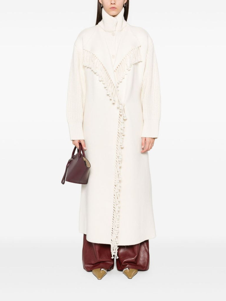 Fringed Wool Coat