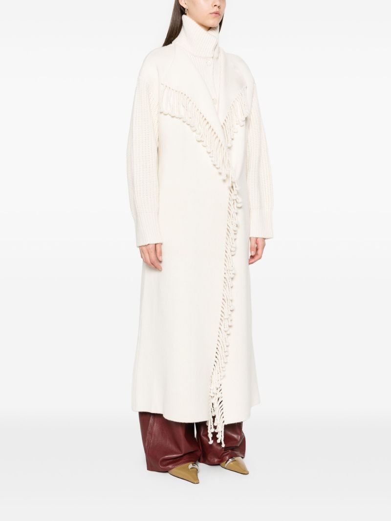 Fringed Wool Coat