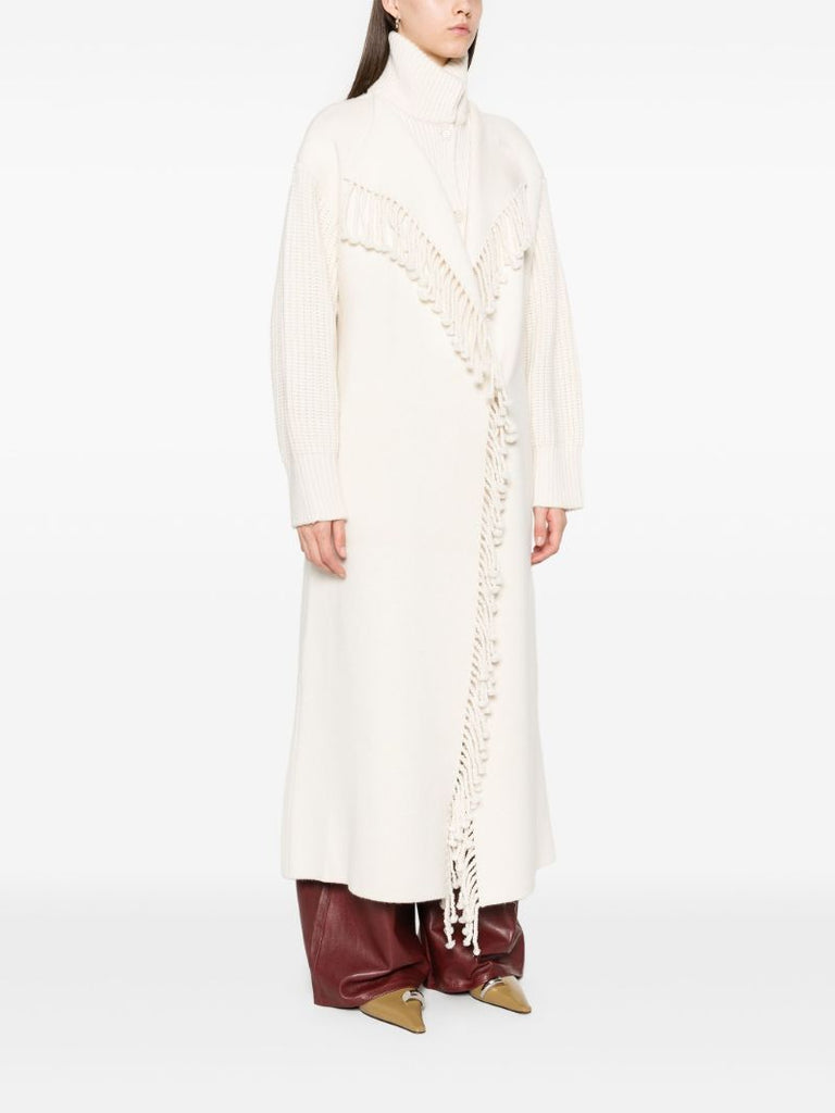 Fringed Wool Coat