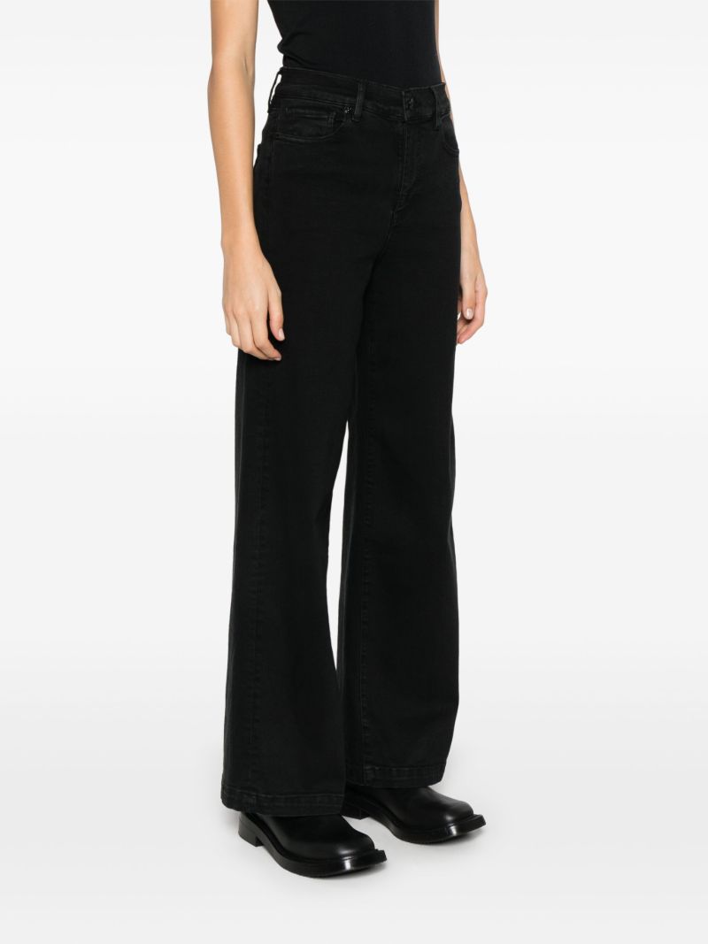 Le Slim Palazzo Wide Hem Jeans
