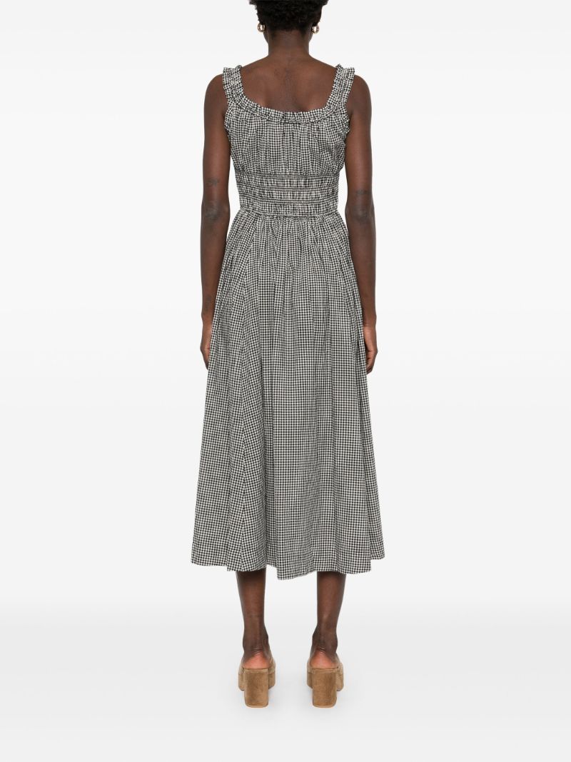 Grey Gingham-check Dress