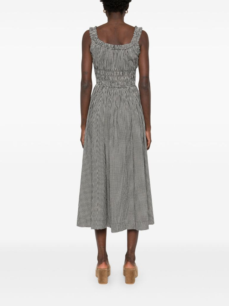 Grey Gingham-check Dress