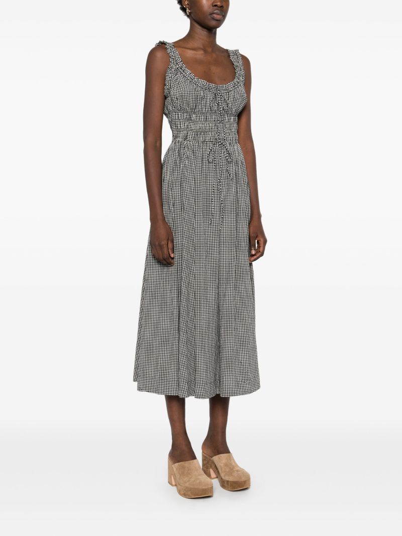 Grey Gingham-check Dress