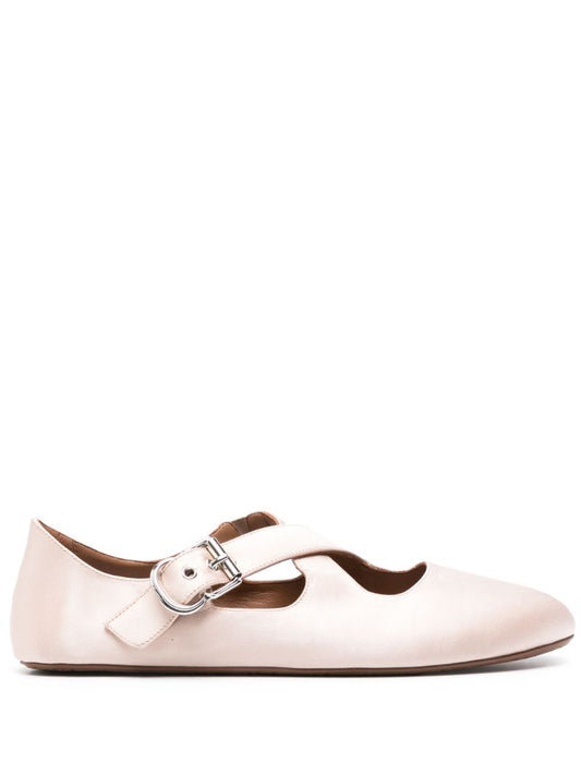 Pink Criss-cross Ballet Flats