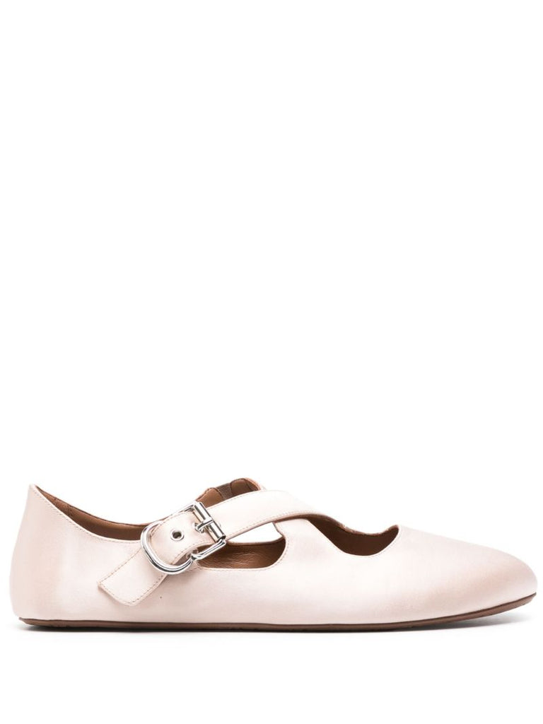 Pink Criss-cross Ballet Flats