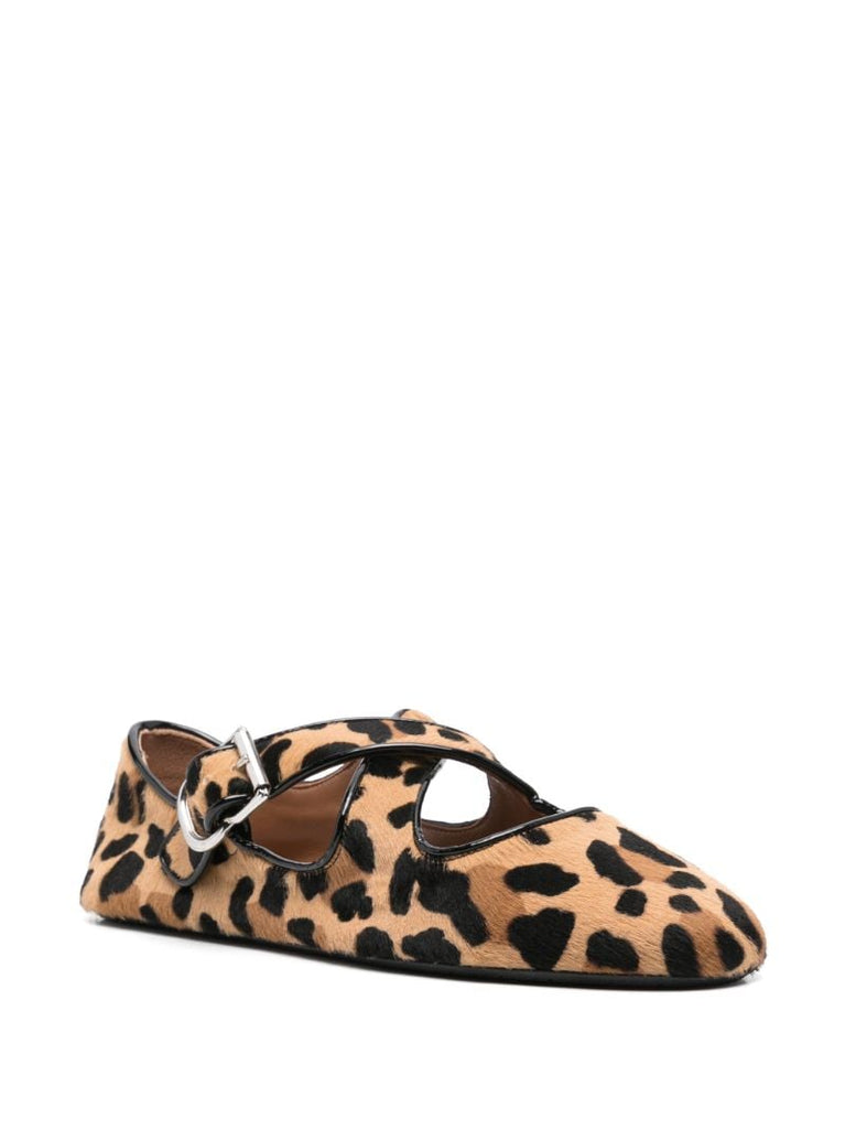 Neutral Criss Cross Ballet Flats