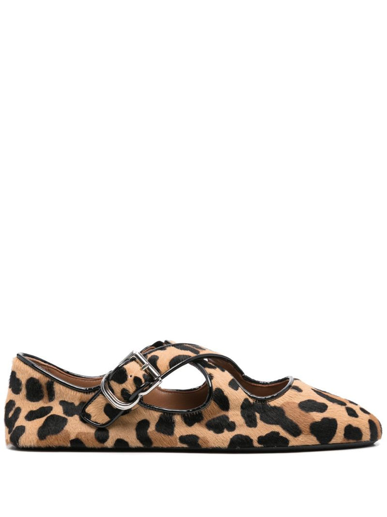 Neutral Criss Cross Ballet Flats