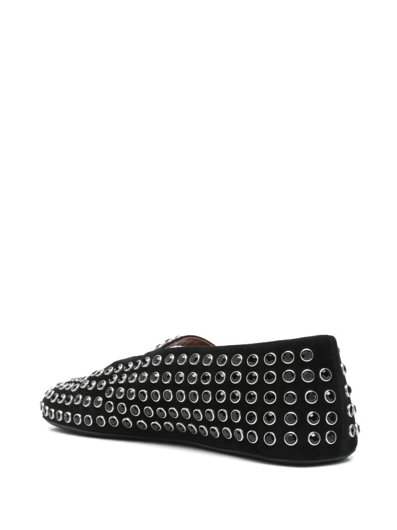 Black Studded Ballet Flats