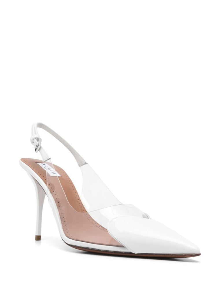 White Le Coeur Pumps