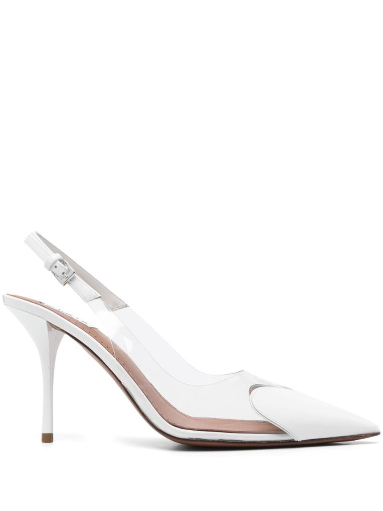 White Le Coeur Pumps