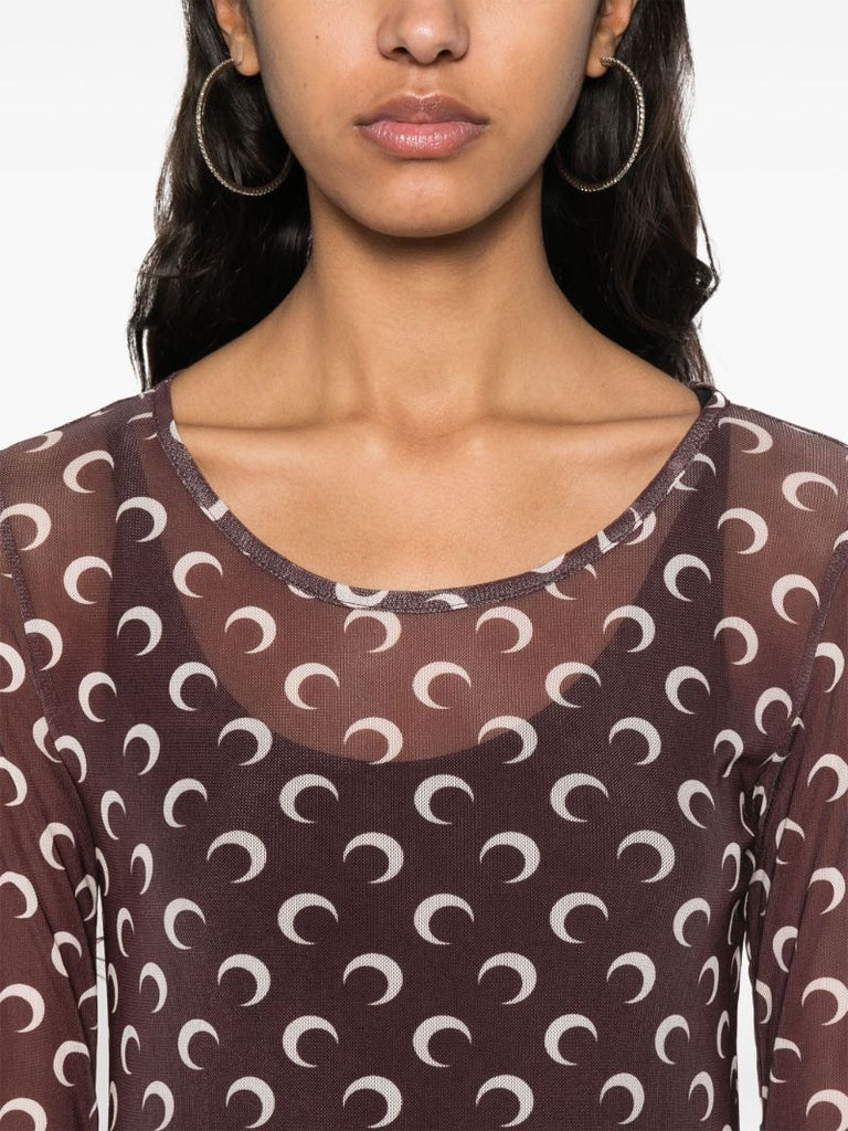 Moon-print Maxi Dress