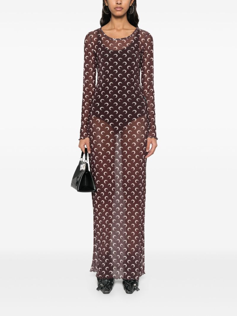 Moon-print Maxi Dress
