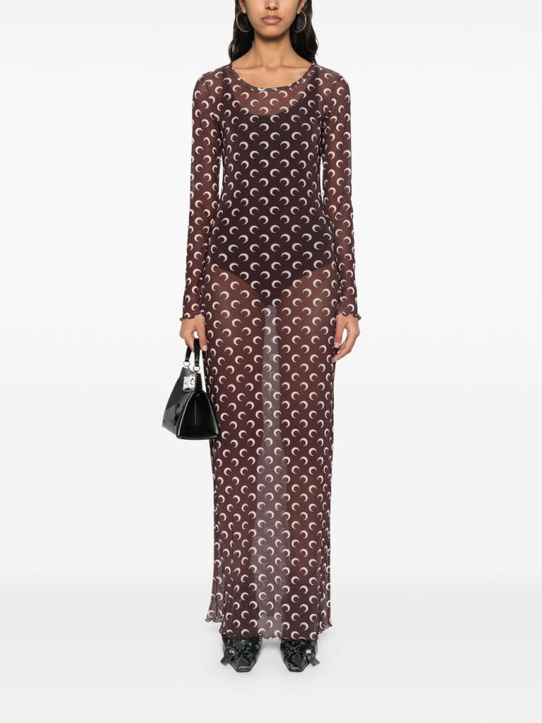 Moon-print Maxi Dress