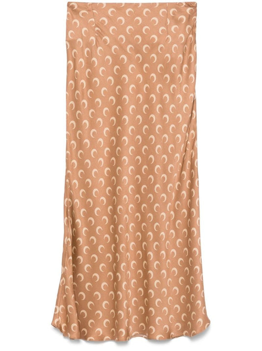 Moon-print Midi Skirt