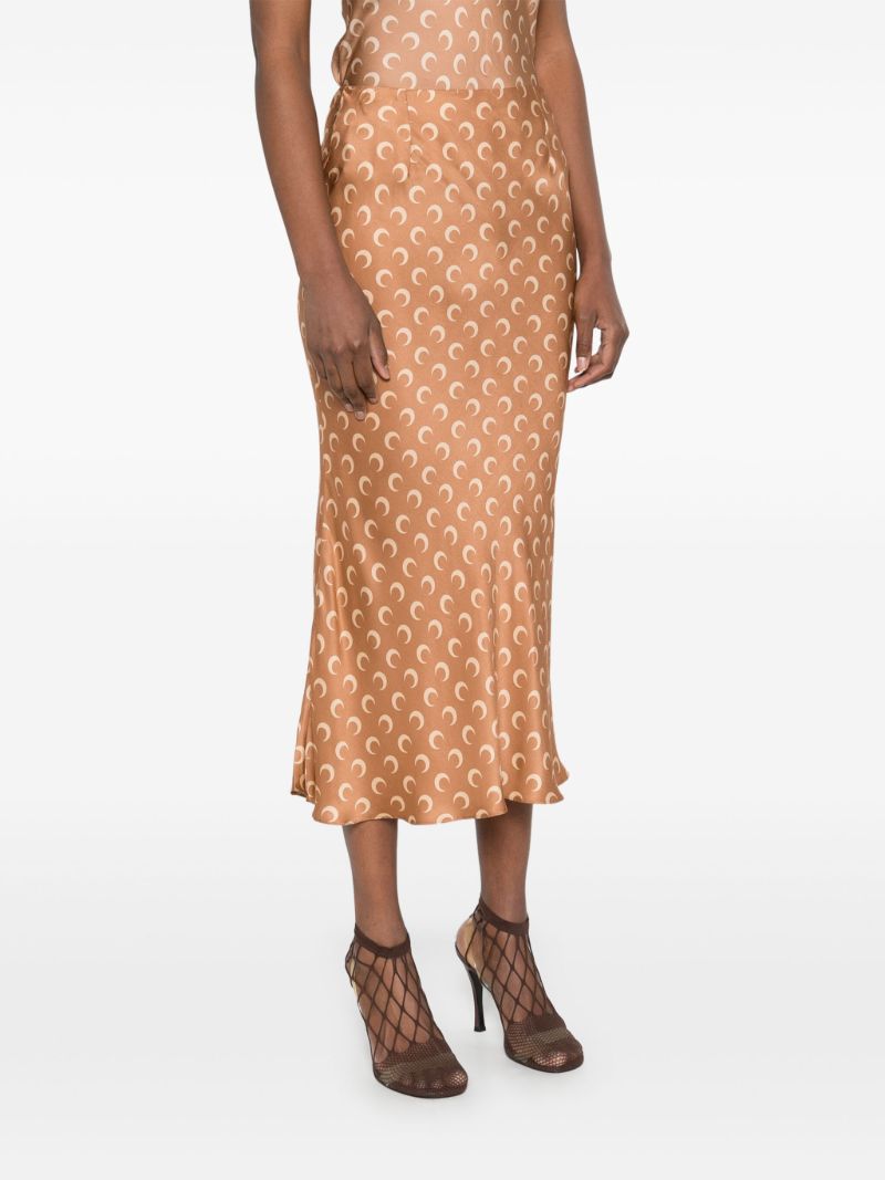 Moon-print Midi Skirt