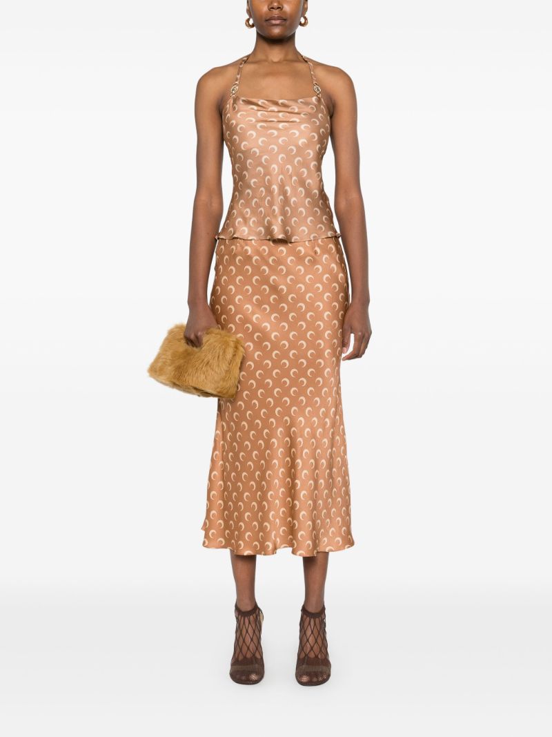 Moon-print Midi Skirt