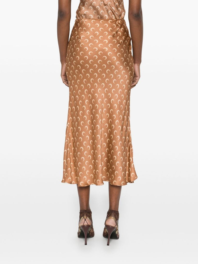 Moon-print Midi Skirt