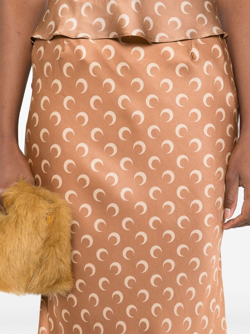 Moon-print Midi Skirt