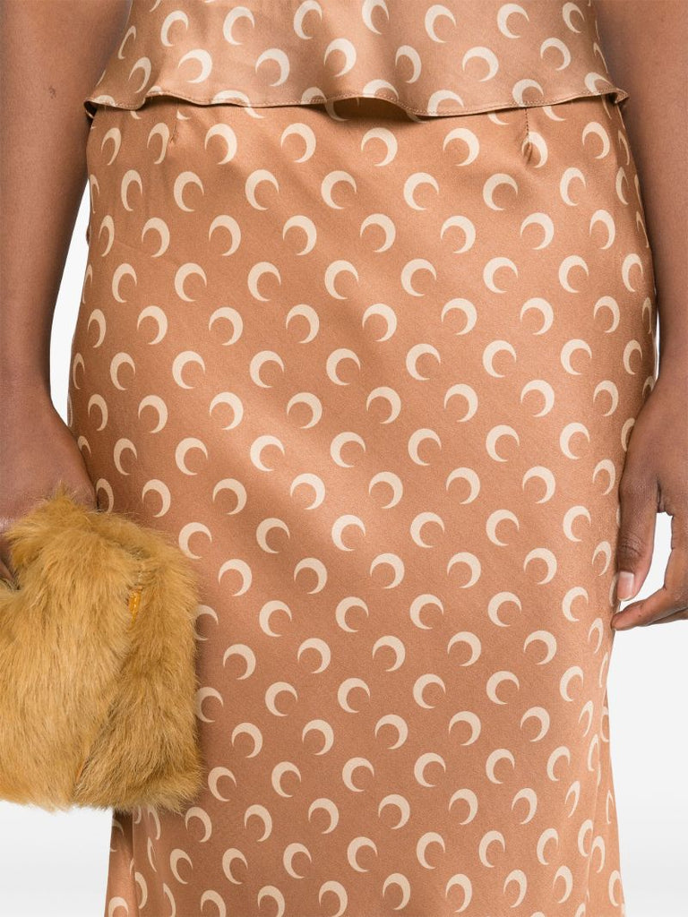 Moon-print Midi Skirt