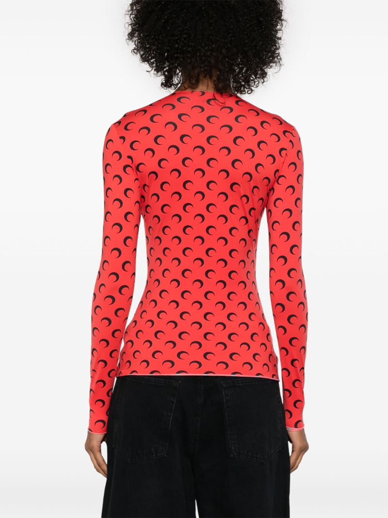 Moonogram-print T-shirt